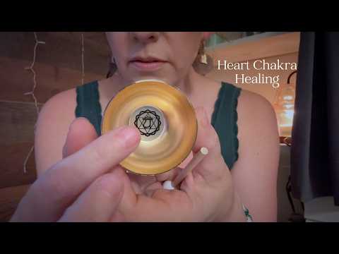 ASMR Reiki❤️‍🩹Heart Chakra Healing 🐚 Seashell Scooping, Sound Bowl, Salt Scrub🌚Soft Spoken Session