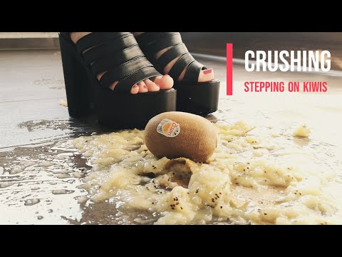 Stepping on kiwis with platform high heels #pov #shoes #crush #asmr #relaxing