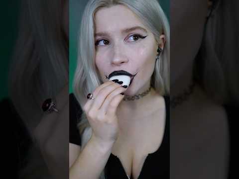 ASMR cozy Halloween evening 🎃 Sweets eating, candle crackling, whispers