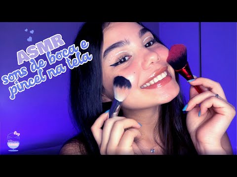 ASMR CASEIRINHO: Sons de boca + pincel na tela🖌️🤤💜