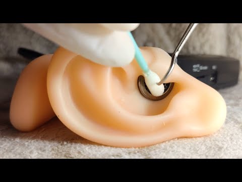 ASMR Deep Dental Pick Ear Cleaning- Ears on the TASCAM w/ Q-tips, Cotton Swabs and MORE (No Talking)