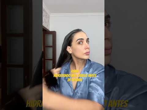 ASMR hidratando meu cabelo para dormir
