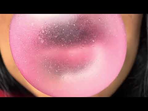 ASMR CHEWING relaxing MOUTH SOUNDS BUBBLE GUM 