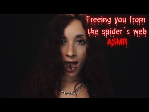 ASMR Ti libero dalla ragnatela (halloween asmr, roleplay, whispering)