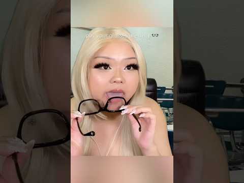 CLEANING YOUR GLASSES #asmr #slime #mukbang