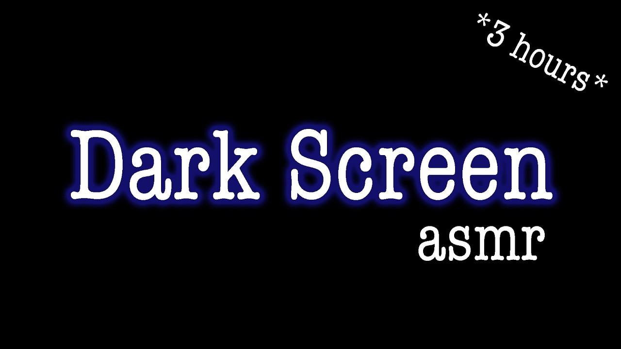 *3 HOURS* Dark Screen ASMR | Perfect Background ASMR (breathing, cork board tapping, loofah, & more)
