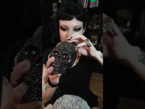 ASMR | Skull Candle Textured Tapping & Scratching 🕯️💀