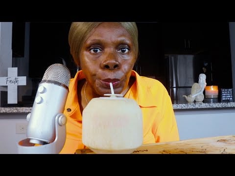 SHAVED COCONUT 🥥 HULAS POP SIP & ENJOY EASY BREEZY ASMR SUMMER REFRESHING DRINK SOUNDS