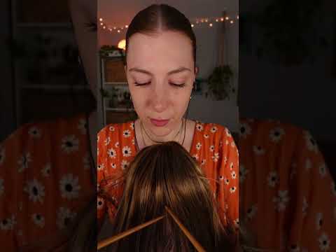 sorry I'm messing up your hair #asmr #asmrsounds