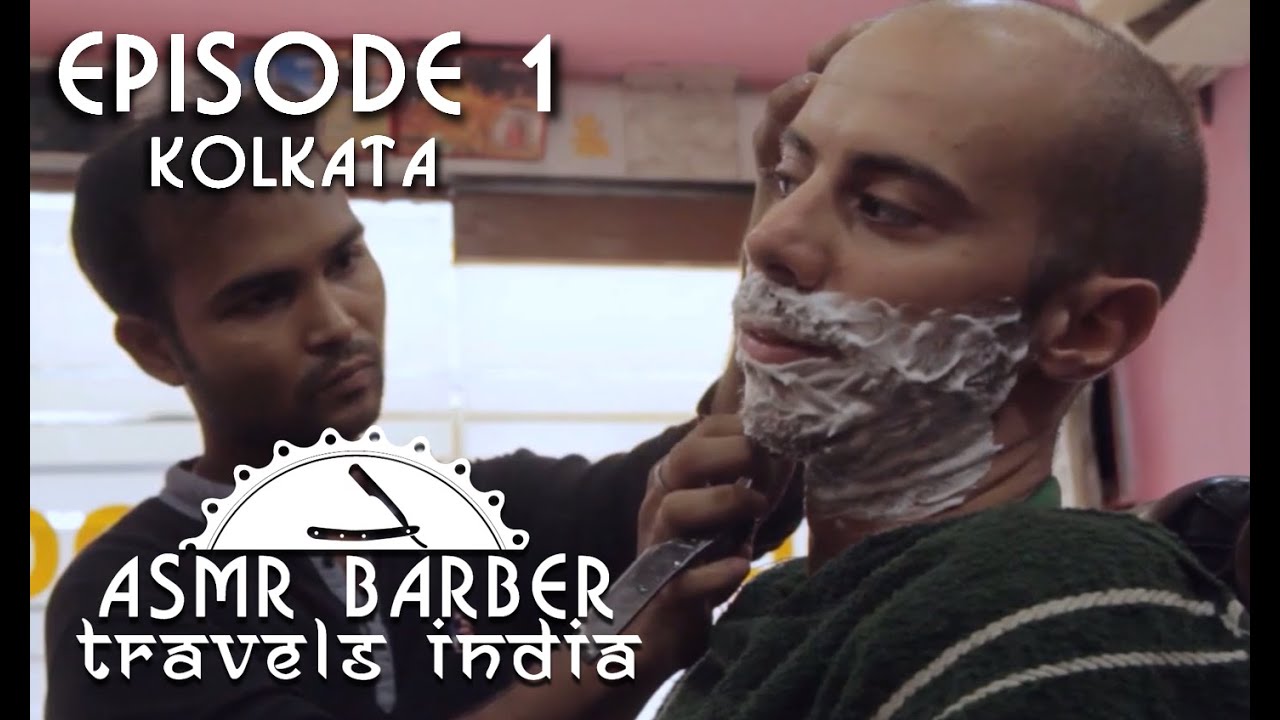 Indian Barber Shave and Head Massage - No talking ASMR