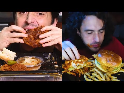 FRIED CHICKEN WAR ! KFC vs POPEYES * asmr mukbang * 먹방