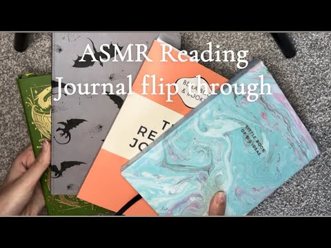 ASMR Reading Journal Flip Through (page turning, tapping, close whispers) 