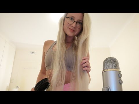 ASMR | Long Hair Brushing & Hair Playing