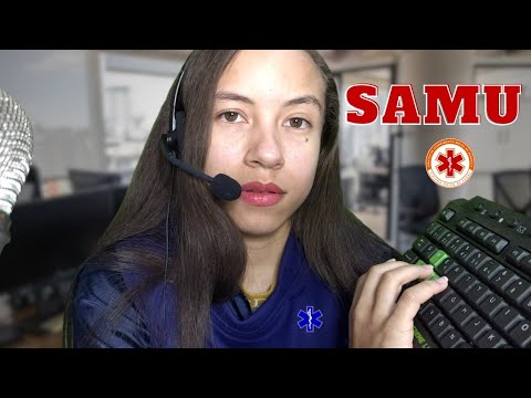 ASMR ROLEPLAY ATENDENTE DO SAMU |Sons de Teclado 🚑