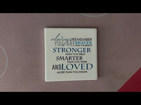 ASMR Tapping On A Quote Plaque