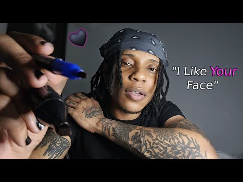 ASMR Drawing on Your Mesmerizing Face 🤩 | Tracing Touching