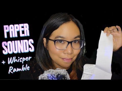 ASMR RIPPING & CRUMPLING PAPER - WHISPER RAMBLE (Ripping Away Bad Memories) 📰💭