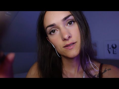 Tattoo Tracing & Talking ASMR 💜 Whisper and Brush