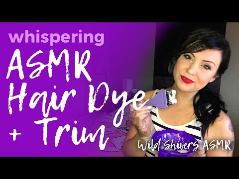 ASMR Haircut and Dye with Hair Washing while Whispering