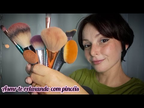 DURMA RÁPIDO COM PINCÉIS NA TELA /ASMR #asmrbrush #asmrbrushing #asmrpincelnatela