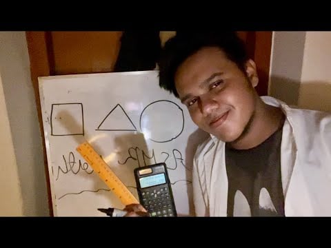 ASMR Math Teacher Role-Play [Teaching you how to get land areas of squares and circles]