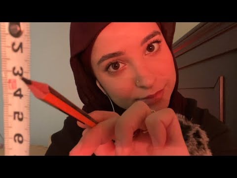 ASMR Measuring every inch of your face and hair until you fall asleep📏💤