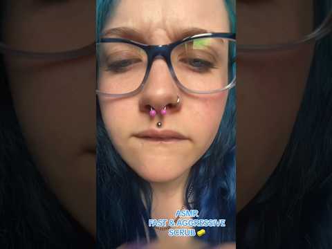 ASMR FAST & AGGRESSIVE SCRUB 🧽(full on ✅⏰) #asmr #asmrcleaning #fastandaggressiveasmr #shorts