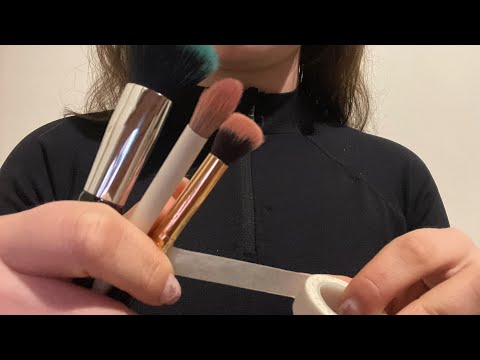 ASMR doing your makeup🎀waxing your face😶‍🌫️ no talking- gentle tapping 