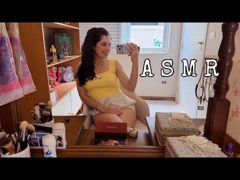 ASMR tour pela minha penteadeira 