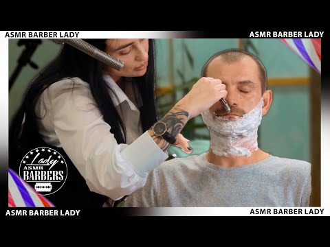 💈 ASMR Shaving and Beard Massage by Barber Lady Helen