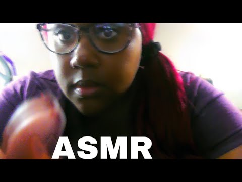 ASMR *Camera tapping & mouth sounds & hand movements | Janay D ASMR