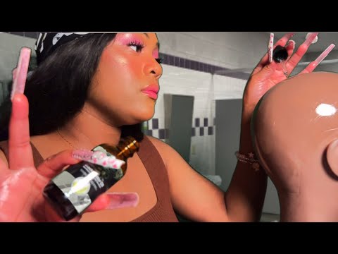 ASMR The Girl Who Loves To Gossip Does A Scalp Treatment on You In The School’s Bathroom