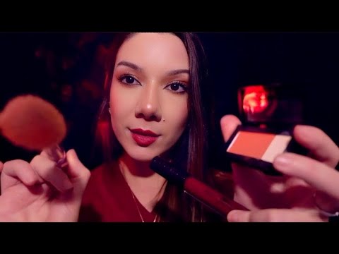 ASMR Te Maquiando Delicadamente Para o Dia dos Namorados ❤️