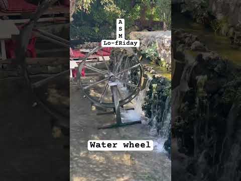Lo-fRiday ASMR 🌙 Water wheel #waterfall #watermill #asmr #lofiasmr #waterssounds
