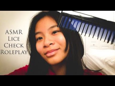 ASMR Lice Check Roleplay (Gloves, comb sounds, hair brushing)