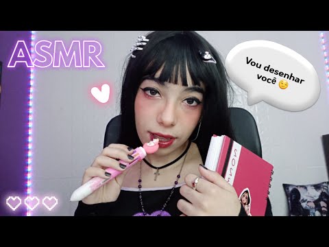 ASMR GAROTA QUE SENTA ATRÁS DE VOCÊ TE DESENHANDO | ROLEPLAY