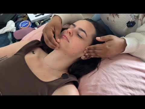 ASMR aplicado | massagem facial e capilar💆‍♀️