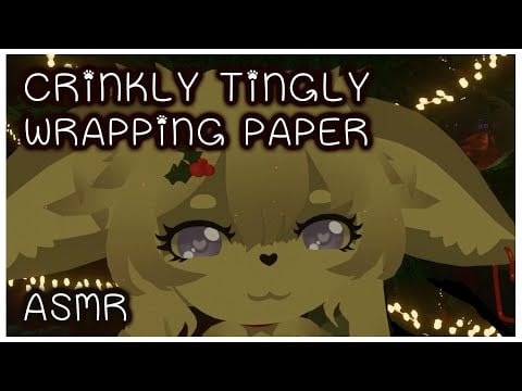 Crinkly Tingly Wrapping Paper Sounds for Christmas Presents [VR ASMR][Ambient Fireplace Sounds] 🎄🎁