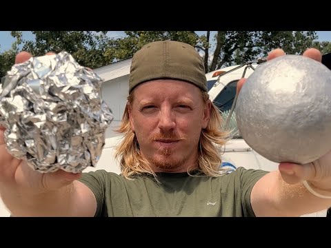 ASMR | Creating an Aluminum Foil Ball