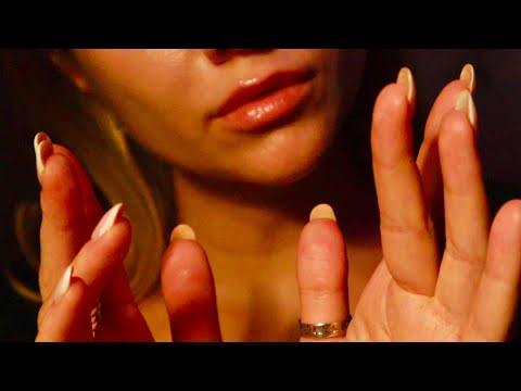 ASMR Hand Movements Up and Down | Slow & Gentle Whispering  |  Close Face Touching & Layered Sounds