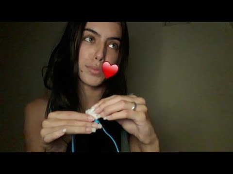 *Asmr* pincel no microfone e na tela+ sons de boca