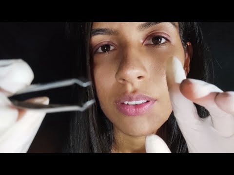 ASMR FAZENDO SUA SOBRANCELHA / vídeo para dar sono