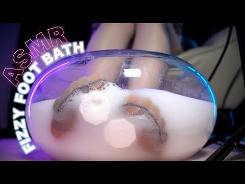 4K/ASMR｜Bath Bomb Melting in a Foot Soak🫧｜睡眠導入/No Talking/Triggers for sleep/Relaxation/scratching