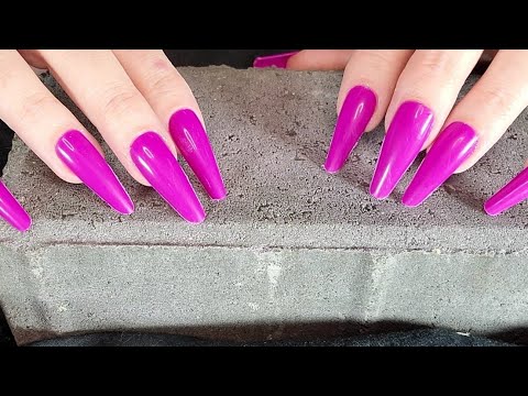 ASMR Aggressive Brick Scratching | No Talking After Intro | Long Nails
