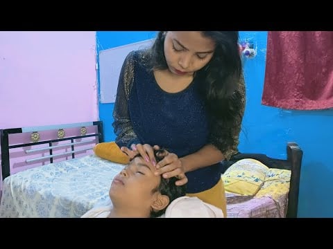ASMR: Soothing head massage for deep sleep..😴💤