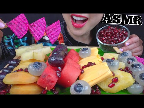 ASMR FRUIT PLATTER (SOFT CRUNCHY EATING SOUNDS) NO TALKING | SAS-ASMR