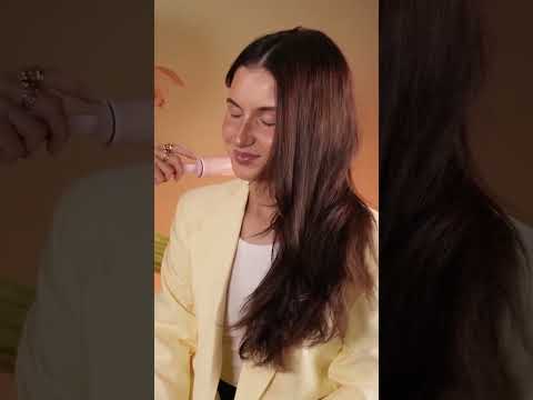 ASMR clothes adjusting soft spoken and lint rolling for perfectly styled outfits