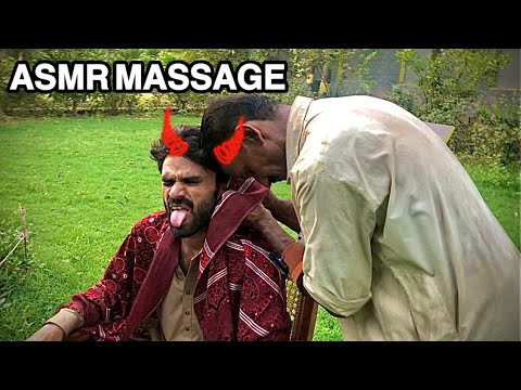 ASMR Massage By Chacha Multani | Massage For Relaxing ASMR & Crackers |  asmr With Yahya