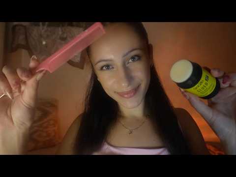 ASMR flirty wlw girl styles your hair ✧˖° parting, brushing, personal attention