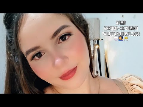 ASMR - Fazendo a minha maquiagem para o Ano novo 2026 🤍🎆🥂 